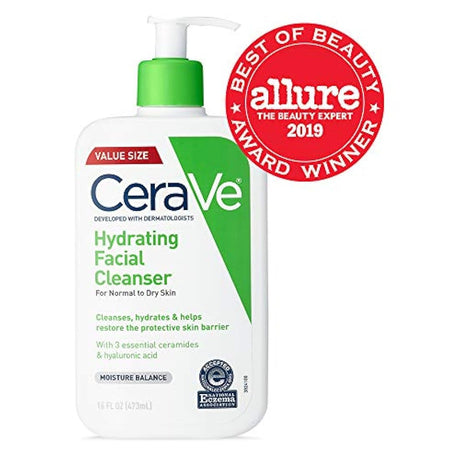 CeraVe - Limpiador facial hidratante, 16 onzas
