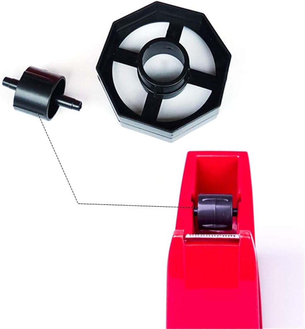 Rueda dispensadora de cinta de 1.417 in para escritorio, piezas de repuesto de repuesto de rueda duradera negra para oficina y escuela