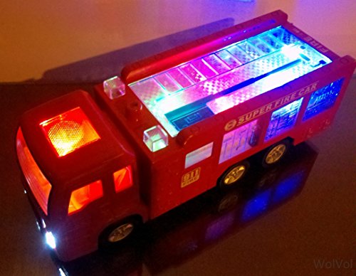 Juguete de camión de bomberos eléctrico WolVol