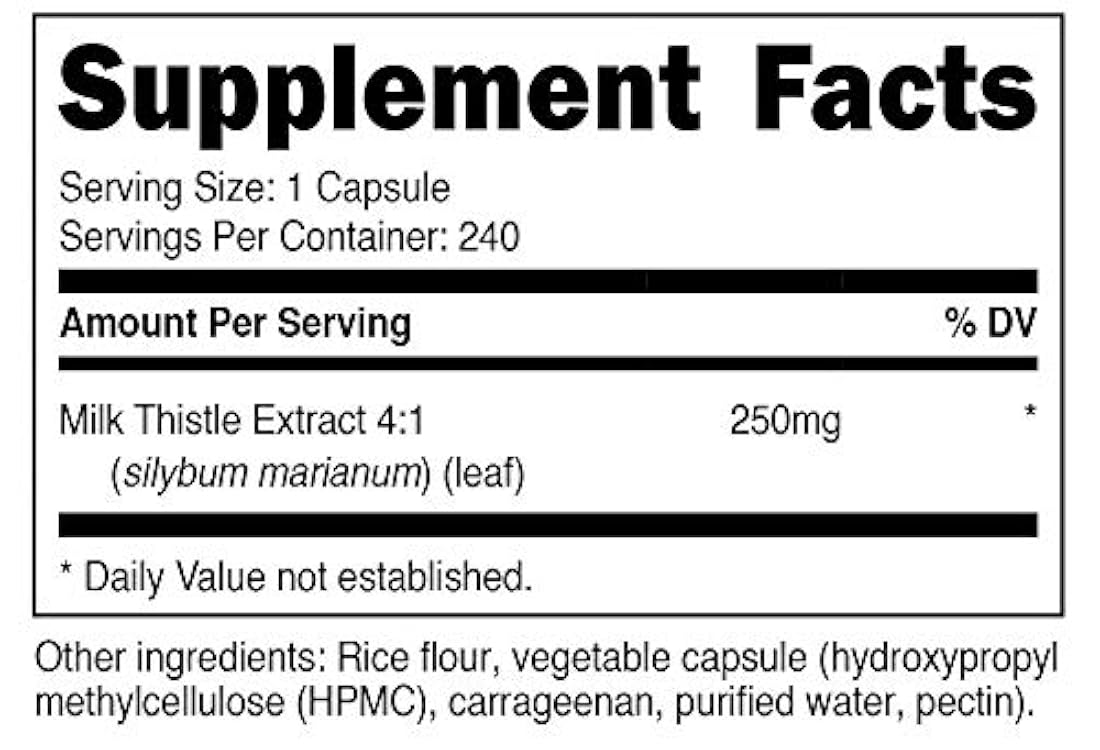 Nutricost cápsulas de cardo mariano 0.009 oz, 1 botella