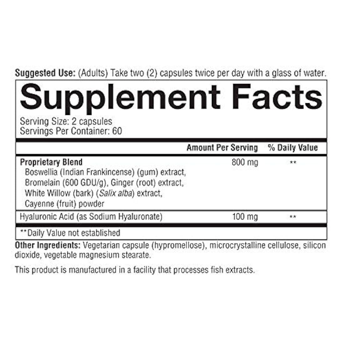 Suplemento nutricional avanzado de ácido hialurónico