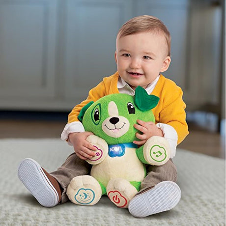 pero de peluche para niños color verde