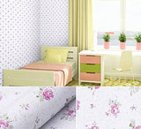 Papel pintado autoadhesivo con diseño floral de color rosa