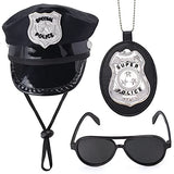 Yewong Juego de accesorios para disfraz de policía para mascotas, perro, gato, policía, insignia de aviador, gafas de sol para mascotas, kit de disfraces para Halloween Navidad Cosplay partido de rol (Set-A)