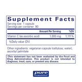 Encapsulaciones puras - Cápsulas de ácido ascórbico - Suplemento hipoalergénico de vitamina C para soporte antioxidante* - 90 cápsulas