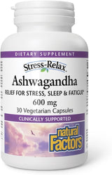 KSM-66 Ashwagandha Stress-Relax Natural Factors 600 mg 60 caps