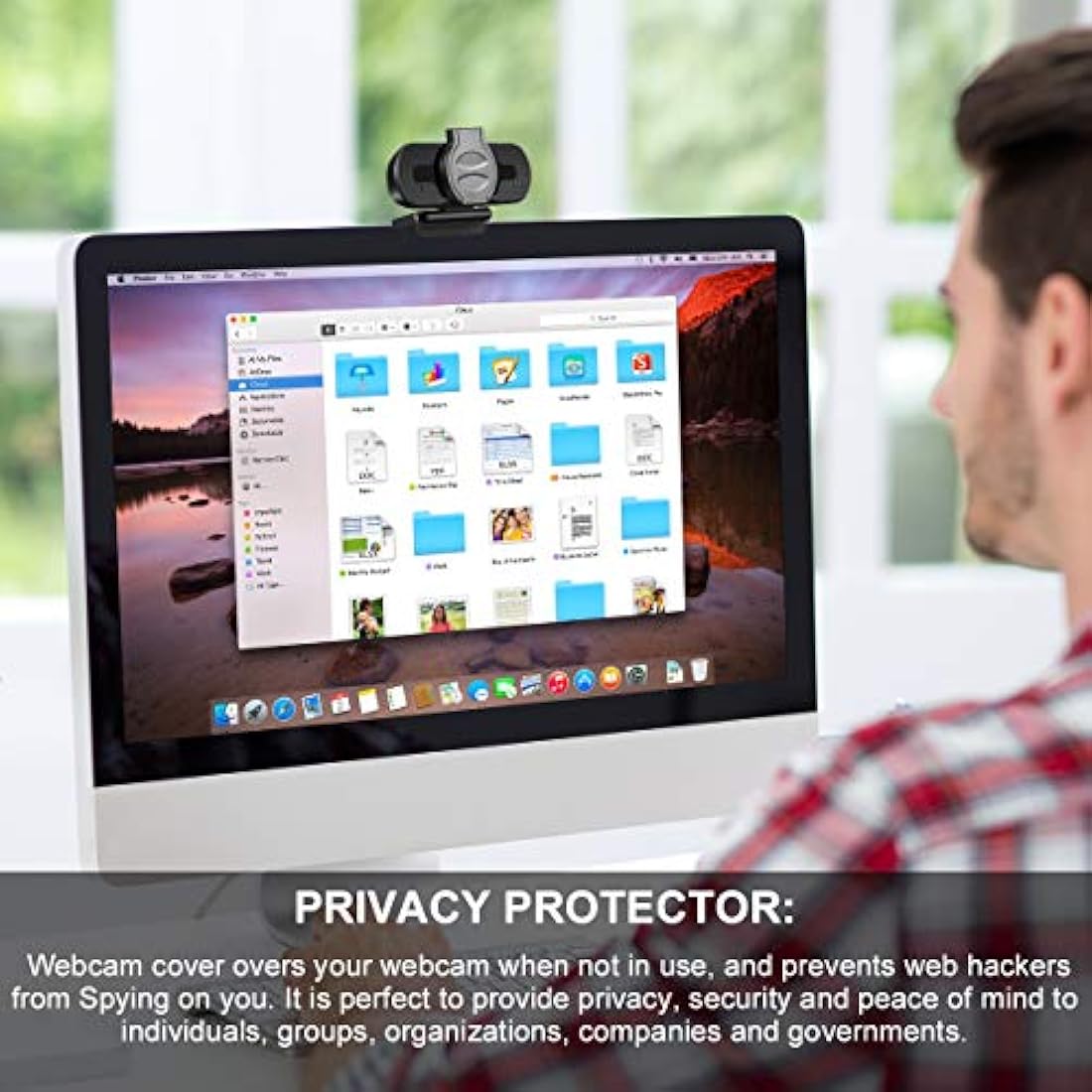 Full HD Webcam, cubierta para cámara web,PC portátil