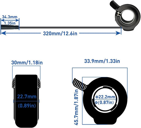 Acelerador de bicicleta eléctrica BBS 01 02 HD, 130X