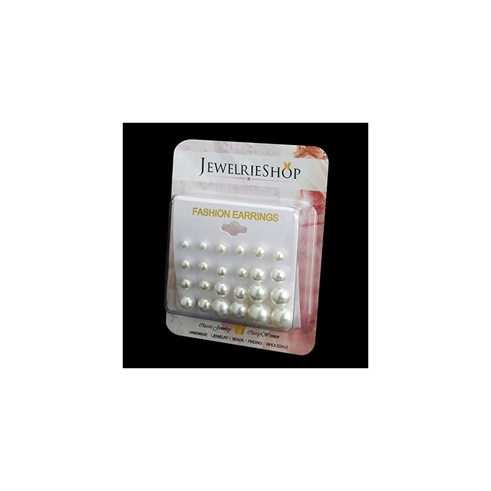 Aretes de perlas de imitación hipoalergénicas para mujeres