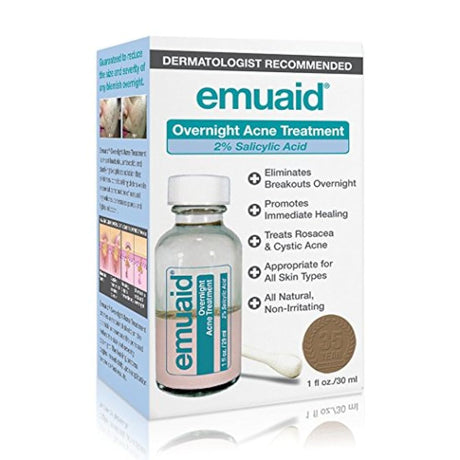 Emuaid Tratamiento del acné durante la noche 1 Fl Oz.