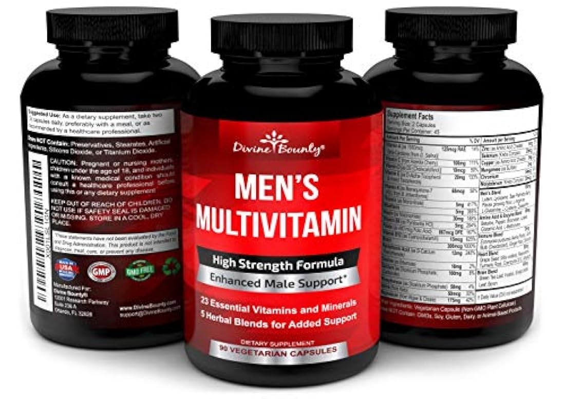 90 Cápsulas Vegetarianas Multivitamina para Hombre