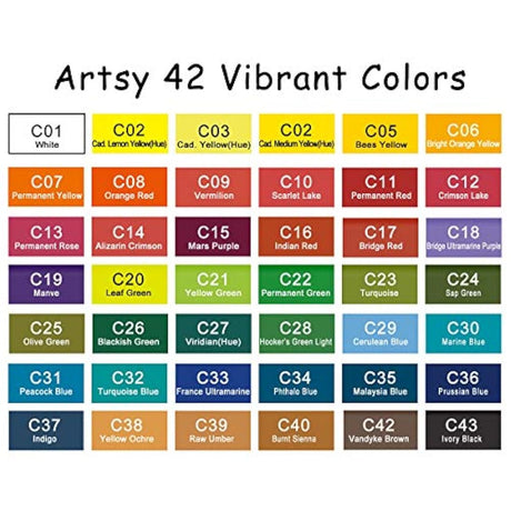 Set 42 colores surtidos con 3 cepillos - Perfect Foldable
