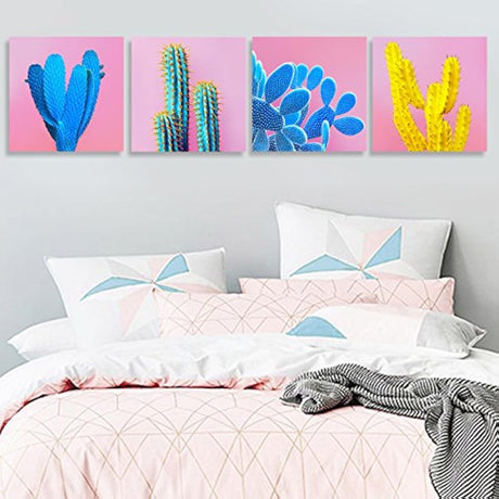 Cactus Home Decoración de pared arte para sala de estar,