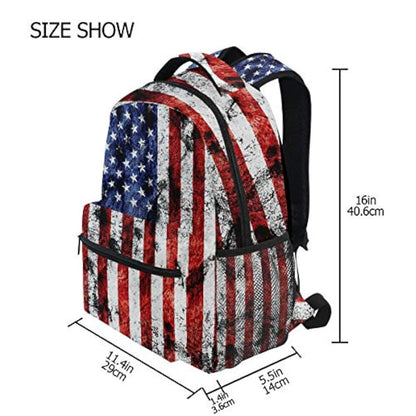 Morrales Mochila con estampado de bandera americana