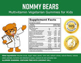 Nommy Bears - Gomitas sin gelatina multivitamina, para niños, adolescentes, adultos, 5 deliciosos sabores, 11 esenciales, sin gluten, halal/kosher, aprobado para mamá, formas de oso vegetariano
