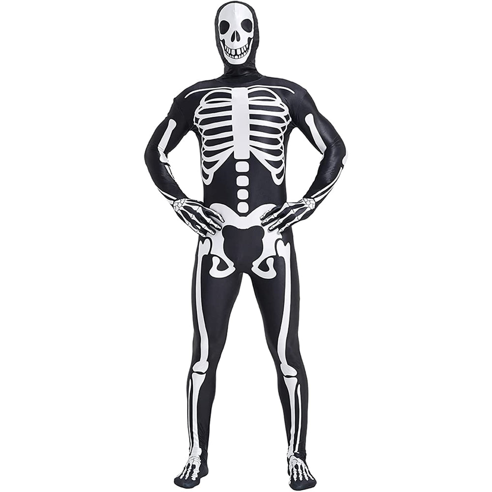 Disfraces de Halloween de esqueleto talla M negro y blanco