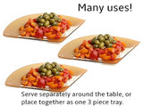 3 platos de vidrio forma de abanico GREAT AMERICAN CLASSICS