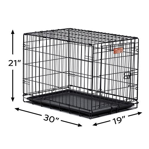 Caja de metal plegable para perros con panel divisor 30
