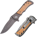 Cuchillo de bolsillo plegable con acero inoxidable gris
