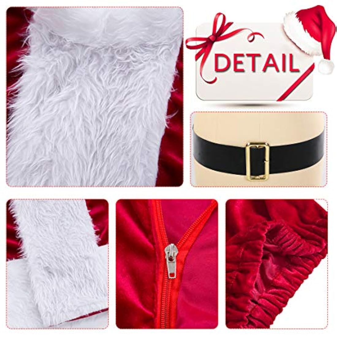Disfraces traje de Papá Noel 10 pc spara