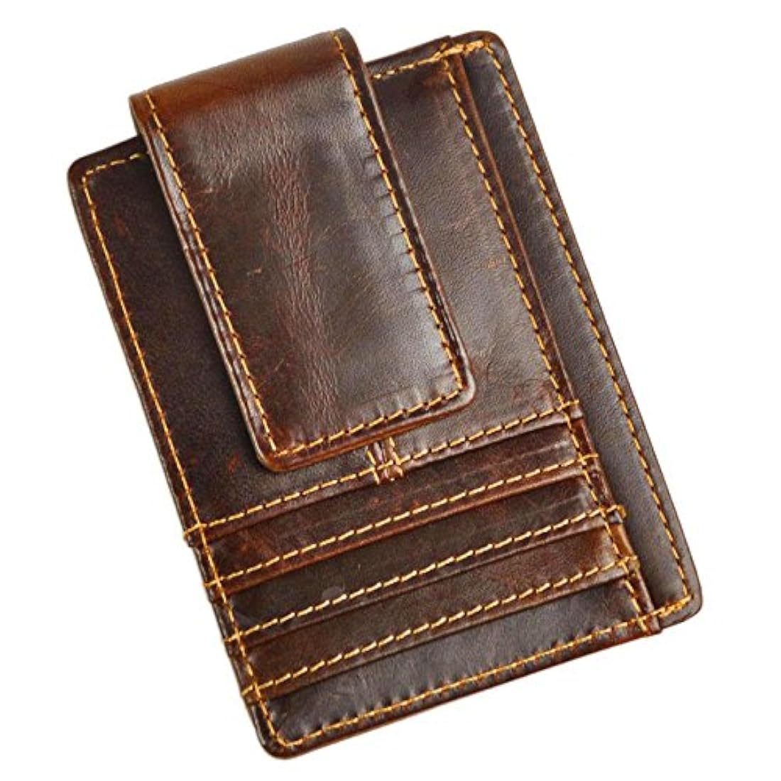 Le'aokuu - Billetera para tarjetas crédito con imán y clip
