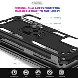 LeYi for Samsung Galaxy A03S Case, Samsung A03S Case with [2 Pack] Tempered Glass Screen Protector, [Military-Grade] Magnetic Ring Kickstand Protective Phone Case for Galaxy A03S (6.5 Inch), Black