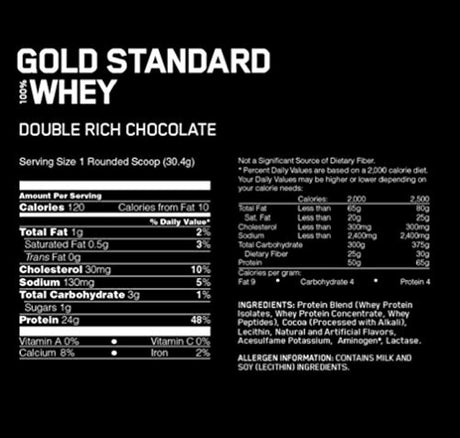 Estándar dorado 100% Proteína de Suero de Leche