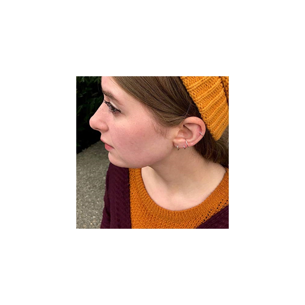 Aretes de acero inoxidable hipoalergénicos para mujeres
