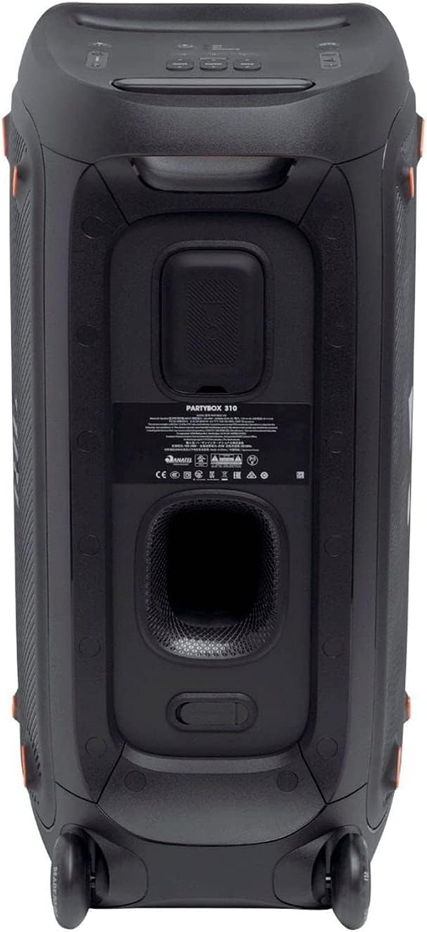 Altavoz portátil JBL Partybox 310, sonido potente y luces.