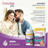 Conceive Plus Vitaminas prenatales de fertilidad para mujer + nutrientes clave – Apoyo a la regulación corporal, ciclos saludables, ayuda a la concepción natural – ácido fólico folato, píldoras – 60 cápsulas vegetarianas suaves