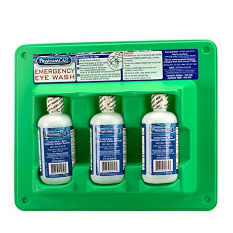 PhysiciansCare 24-308 - Estación de enjuague de ojos (3 botellas)