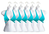 Conjunto de maniquíes torso blanco, S-M, 6 piezas, con gancho