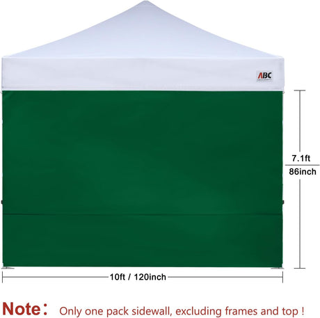 Toldo desplegable 10'x10' con pared lateral y cintas