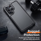 Temdan Funda para Samsung Galaxy S22 Ultra, resistente a los golpes, protección contra caídas de grado militar de 12 pies, protección mejorada para airbag, parte trasera dura con parachoques suave, resistente y resistente protección de cuerpo completo