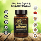 Mezcla de extracto de hongos orgánicos 6 Defenders - 2250 mg