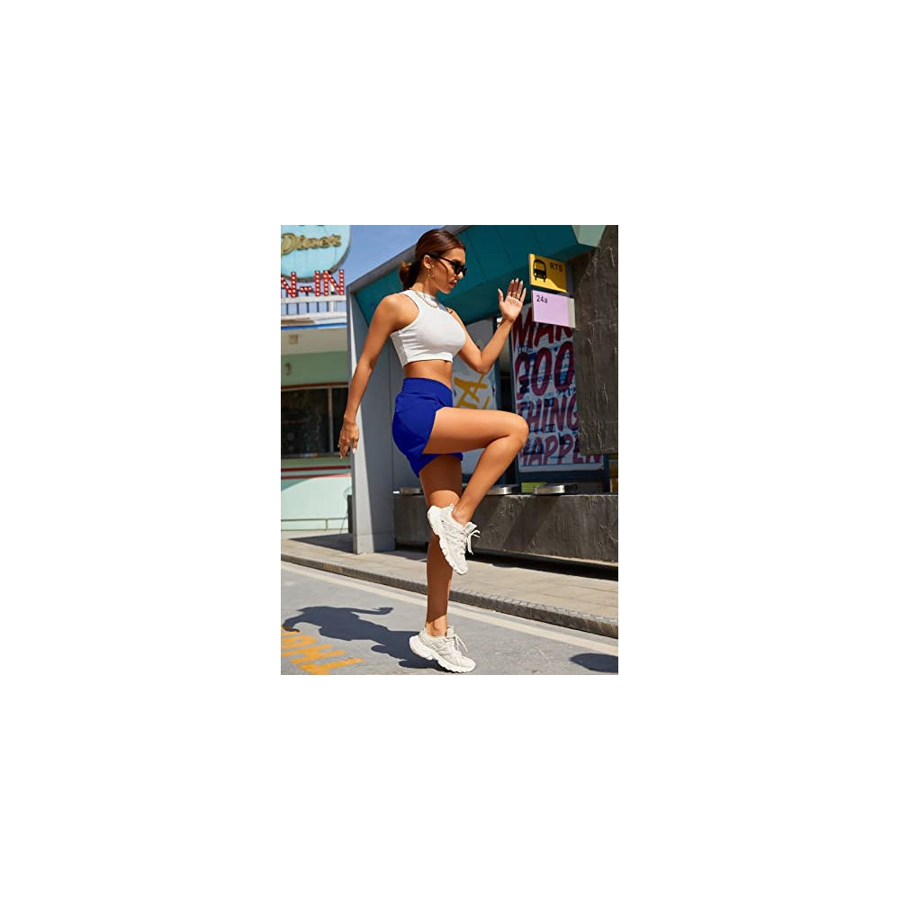Shorts cortos deportivos de cintura alta talla L