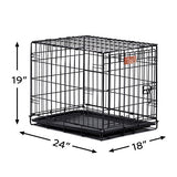 Caja de metal plegable para perros de 24