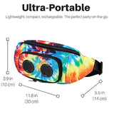 Bluetoooth Fannypack con altavoces + subwoofer, cable micro