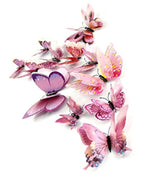 DaGou 12 mariposas en 3D para pared, decoraciones