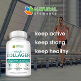 Cápsulas de proteínas de colágeno múltiple - 180 cápsulas