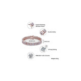 Pulseras y tobilleras con 2 filas de circonitas cúbicas AAA