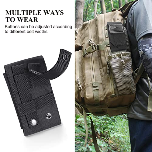 Funda táctica negra Molle para teléfono celular.