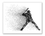 Silueta de las partículas de béisbol (8x10)