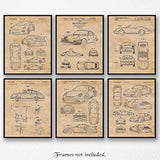 Impresiones de carteles de patente Porsche 911 vintage