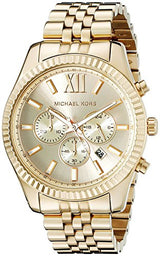 Reloj de acero inoxidable en tono dorado