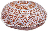 ICC - Cojín redondo grande de 32 pulgadas, para silla otomana, cojín de meditación, cojín de suelo para adultos, fundas otomanas, muebles de sala de manualidades, cubierta de fuego