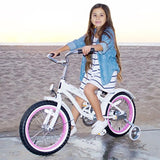 Bicicleta para niña con ruedas de entrenamiento