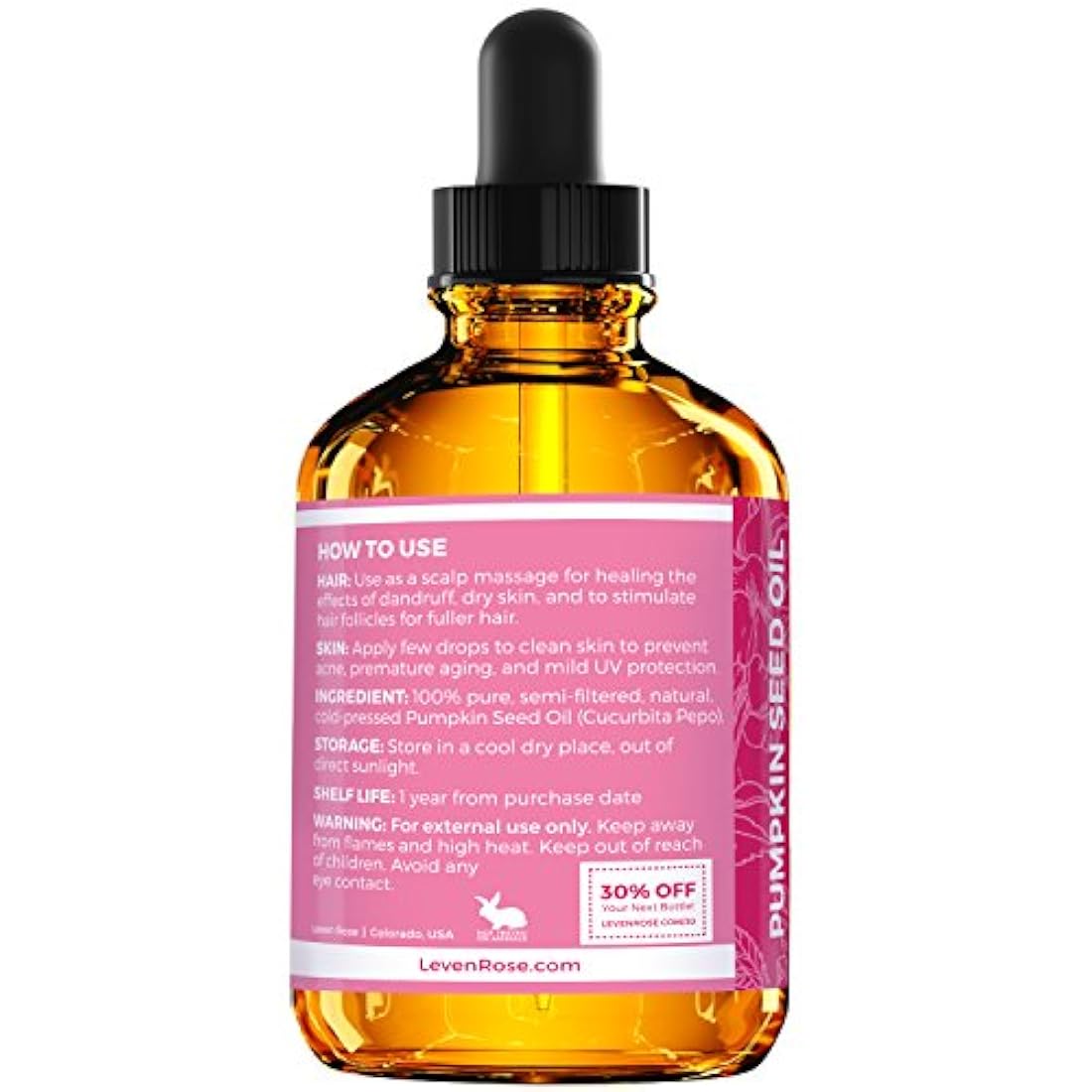 Aceite de semillas de calabaza Leven Rose 