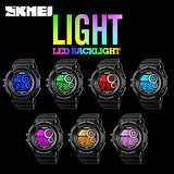 Fanmis Military Multi Function Digital LED Reloj de cuarzo Resistente al agua Electrónica Sport Relojes Rojo