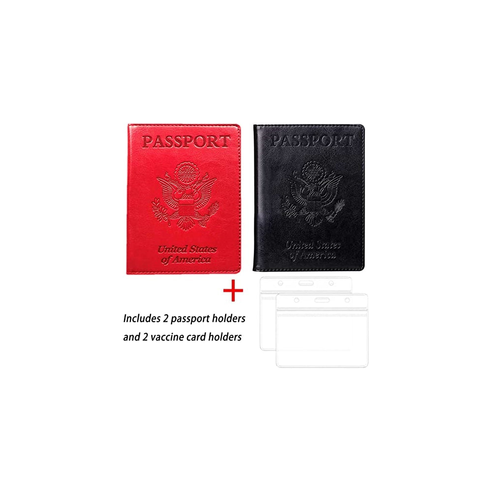 Porta Documentos y Tarjetas de piel sintética rojo